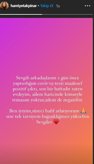Hamiyet Akpınar'ın attığı story