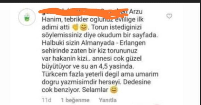 Instagram mesajı