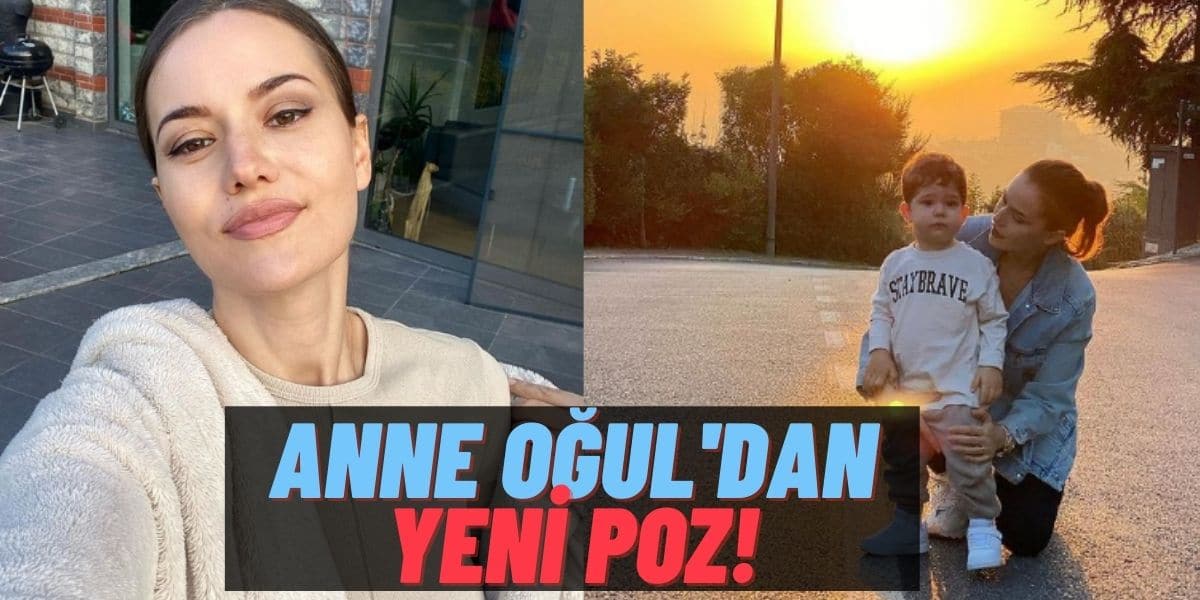 Setlere Uzun Bir Ara Veren Fahriye Evcen’den Oğlu Karan’la Birlikte Yeni Fotoğraf Geldi!