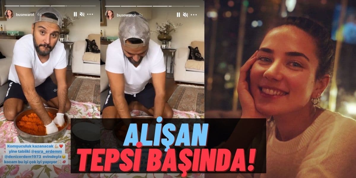 Türkücü Alişan Çiğköfte Tepsisinin Başına Geçti Buse Tektaş Bu Anları Instagram’da Paylaşmayı Unutmadı!