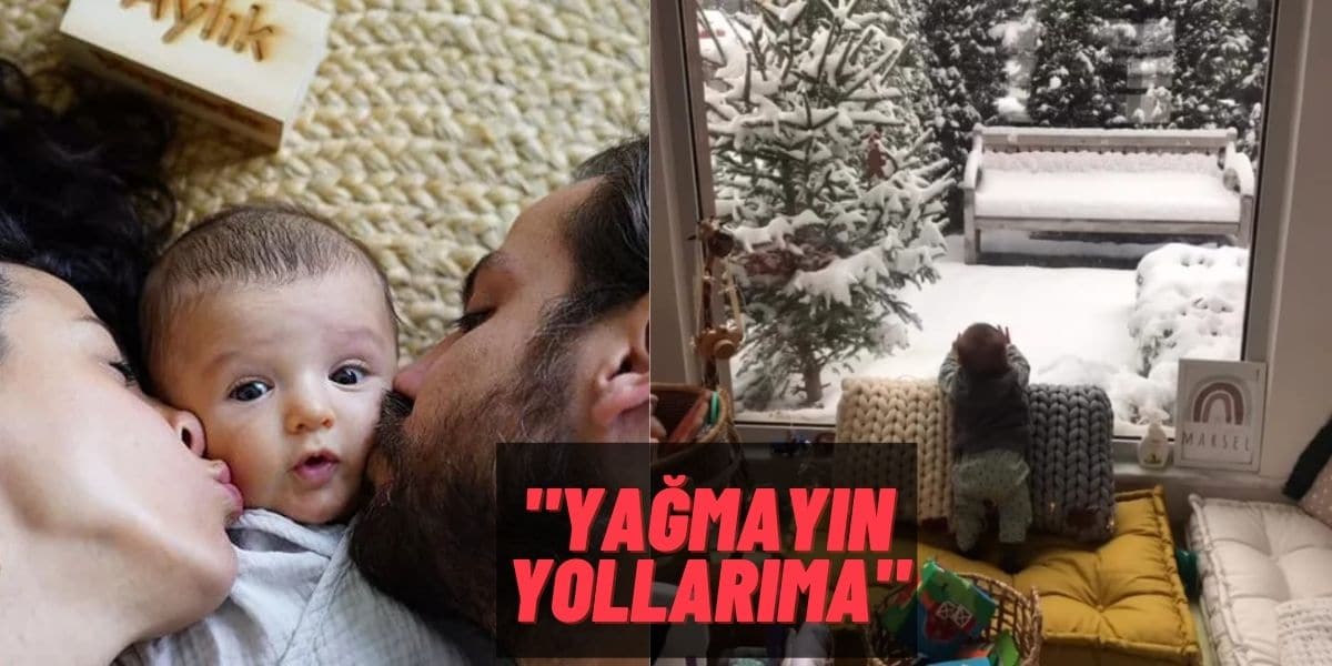 Erkan Kolçak Köstendil ve Cansu Tosun’un Oğlu Marsel’e Çok Güleceksiniz: “Durun kar taneleri!”