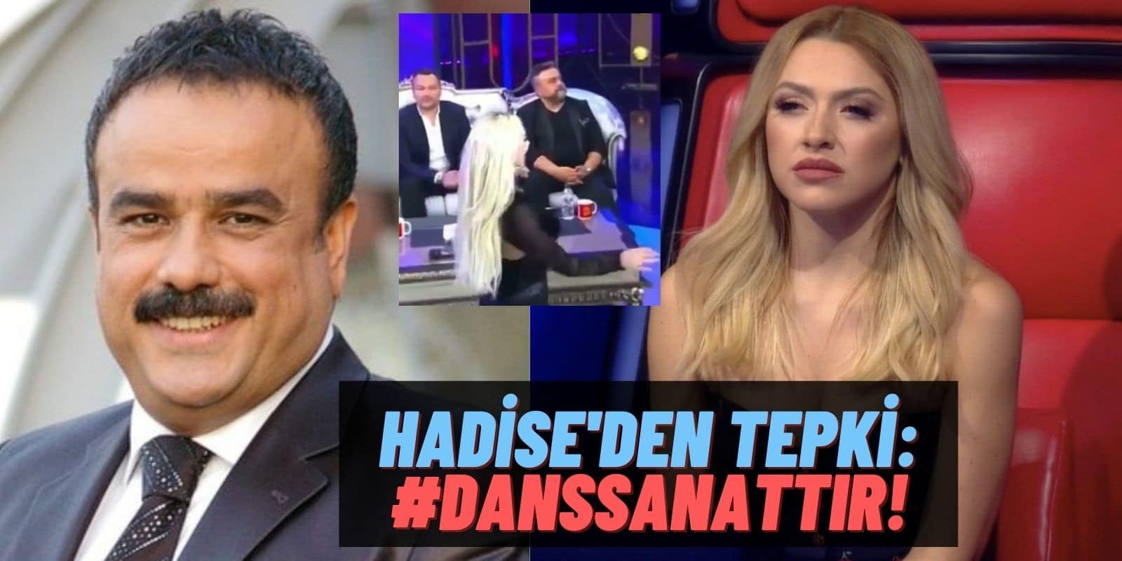 İbo Show’da Oryantal Didem’e Bakmamak İçin Şekilden Şekile Giren Bülent Serttaş’a Hadise’den Tepki: “#Dans..”