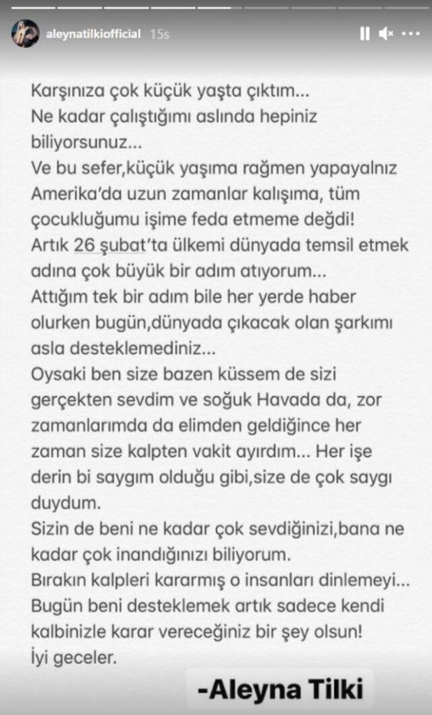 Aleyna Tilki story