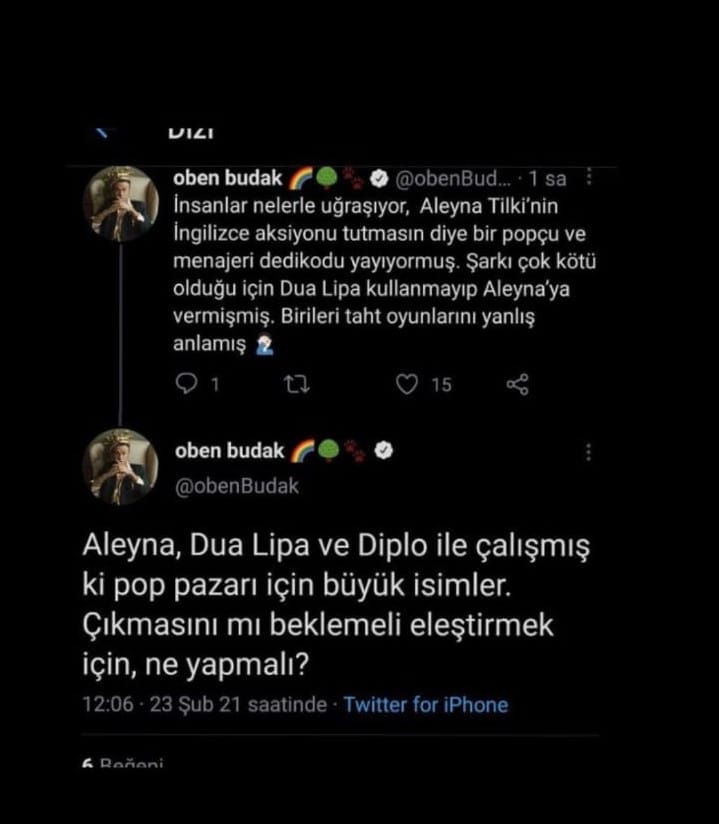 Oben Budak tweet