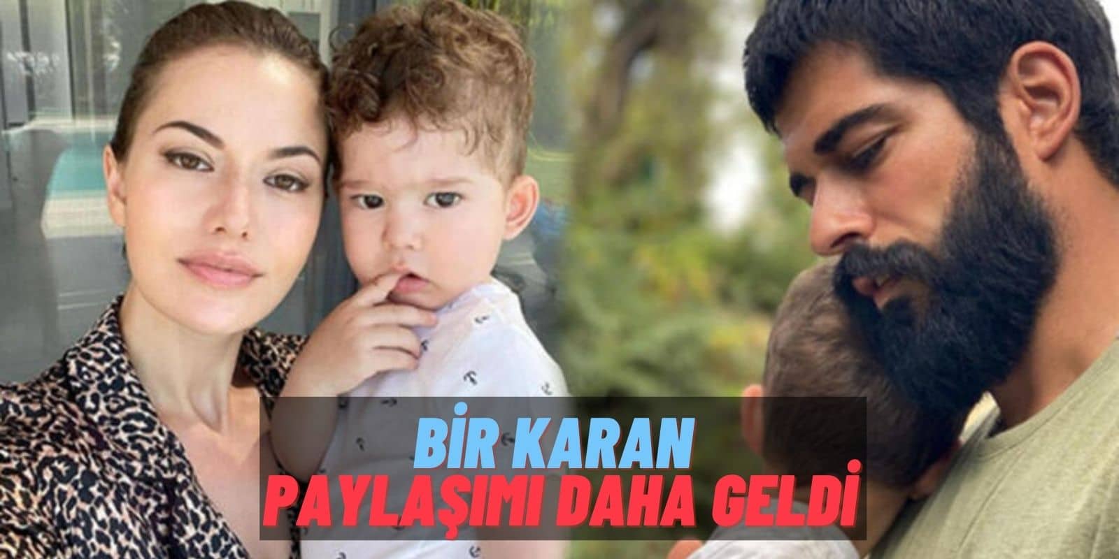 Kalpler Havada Uçuşuyor! Burak Özçivit Eşi Fahriye Evcen ve Oğlu Karan’ın Çizimini Paylaştı