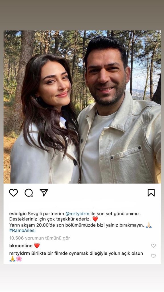 Rambel Den Sinema Filmi Mesaji Esra Bilgic Ve Murat Yildirim Ramo Ya Veda Ederken Hayranlarini Umutlandirdi