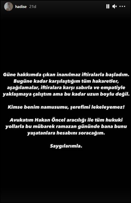 Hadise story
