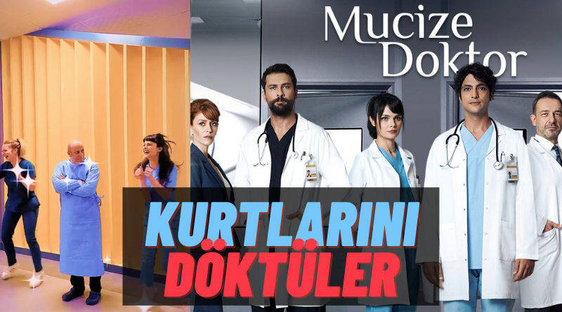 Mucize Doktor Oyuncuları Sinem Ünsal ve Hazal Köseoğlu’dan Çılgın Dans! Serkan Keskini Araya Aldılar