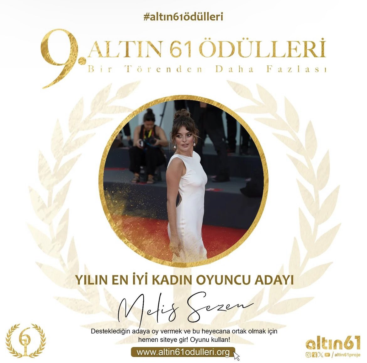 Melis Sezen Altın 61 Ödülleri’nde En İyi Kadın Oyuncu Adayı Oldu! Aras Bulut İynemli ile Dizi Çifti Başarısı